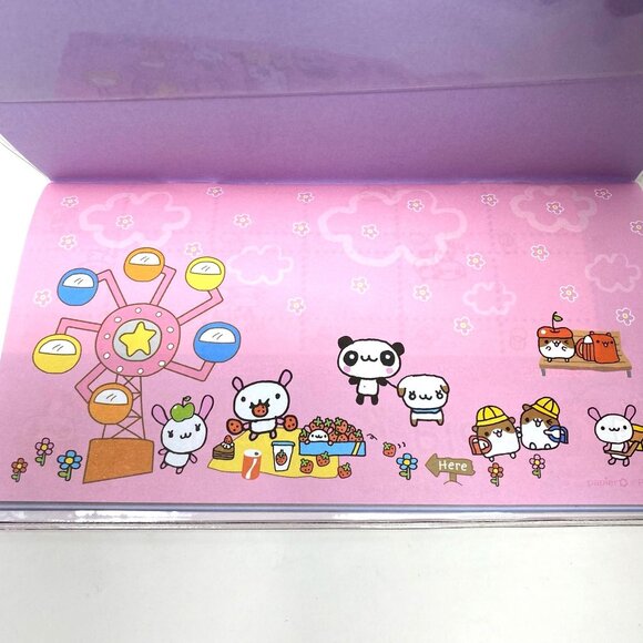 Korean Stationery Papier Strawberry Rabbit Mini Calendar Agenda Book Vintage - Picture 5 of 11